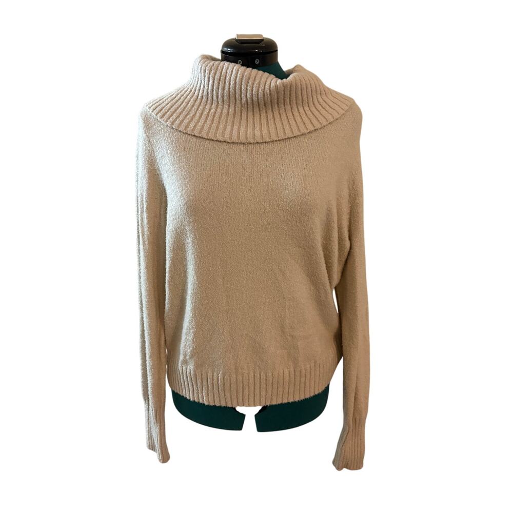 Rachel Zoe Soft Cowl Neck Cream Sweater NWT Womens M